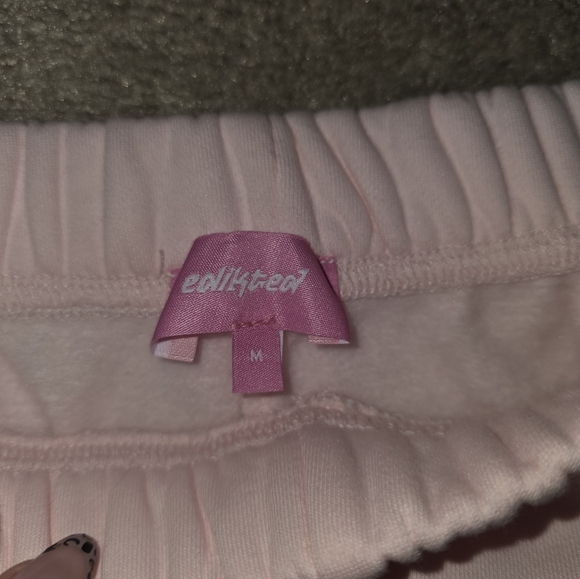 Edikted Pink Sweatpants with Embroidered Logo Medium - Picture 3 of 3